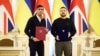 Президент України Володимир Зеленський і прем’єр-міністр Великої Британії Ріші Сунак (ліворуч). Київ, 12 січня 2024 року