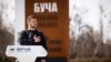 Президент України Володимир Зеленський у другу річницю звільнення Бучі від російських військ вшанував загиблих у місті. Буча, Київщина, 31 березня 2024 року 