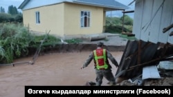 Ысык-Көлдөгү сел каптаган үйлөрдүн бири. 18-август, 2024. 