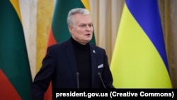 Президент Литви Гітанас Науседа під час візиту до України. Львів, 11 січня 2023 року