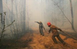 Пажарныя ў чарнобыльскай зоне, 13 красавіка 2020 году