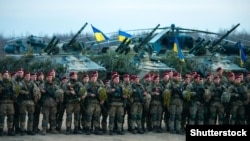 Українські військові на полігоні в Житомирській області, 21 листопада 2018 року