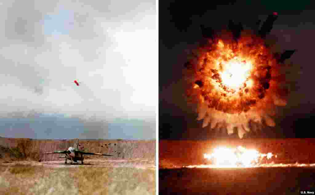 1986-cı ildə sınaq zamanı "Tomahawk" raketinin reaktiv təyyarənin üzərində partlaması.5.5 metr uzunluğundakı raket təxminən yarım ton ağırlığında döyüş başlığı ilə təchiz olunub və təxminən 1 min 600 kilometr məsafə qət edə bilir.
