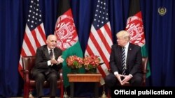 ارشیف/ د ۲۰۱۷ کال د سپټمبر په ۲۱ په نیویارک کې ولسمشر غني او ډونالد ټرمپ د یوې لیدنې پر مهال 