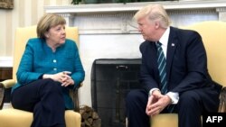 Ангела Меркель и Дональд Трамп 