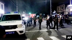 Поліція проводить антитерористичну операцію в російському регіоні Дагестан. Скриншот з відео, опублікованого Національним антитерористичним комітетом РФ 24 червня 2024 року