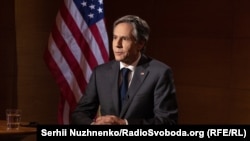 Державний секретар США Ентоні Блінкен під час інтерв'ю Радіо Свобода. Київ, 6 травня 2021 року