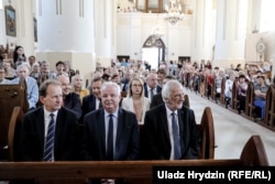 У касьцёле Сьвятога Андрэя Апостала падчас урачыстай імшы ў гонар адкрыцьця мэмарыяльнай дошкі памяці Марыі Качыньскай