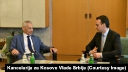 Sastanak direktora Kancelarije za Kosovo u Vladi Srbije Petra Petkovića i ambasadora Rusije Aleksandra Bocan Harčenka, u ponedeljak, 28. juna u Beogradu.