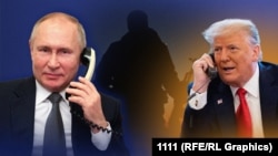 ABŞ-nyň prezidenti Donald Tramp (sagda) bilen Russiýanyň prezidenti Wladimir Putin (illýustrasiýa suraty)