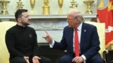 Wolodymyr Zelenskiý we Donald Tramp 2025-nji ýylyň 28-nji fewralynda Ak tamda duşuşýarlar.