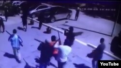 Скриншот с YouTube'а с предполагаемыми нападавшими на Актобе 5 июня 2016 года.