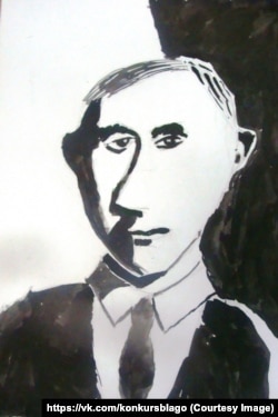 Портрет Володимира Путіна. Долгополов Іван, 9 років.