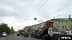 Рамонт вуліцы Савецкай у Гомелі