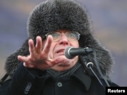 Сергій Кургінян, лідер руху «Сути времени», на мітингу в лютому 2012 року