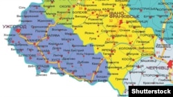 Закарпатська область, мапа