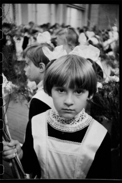 Школьница в Ленинграде. 1978 год.