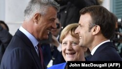 Хашим Тачі зустрічається з Анґелою Меркель та Емманюелем Макроном в рамках саміту в Берліні, 29 квітня 2019 року