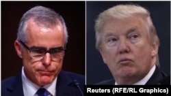 Андрю МакКейб (л) і Дональд Трамп (п)