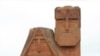 Nagorno Karabakh -- Statue "We and our mountains" in Karabakh