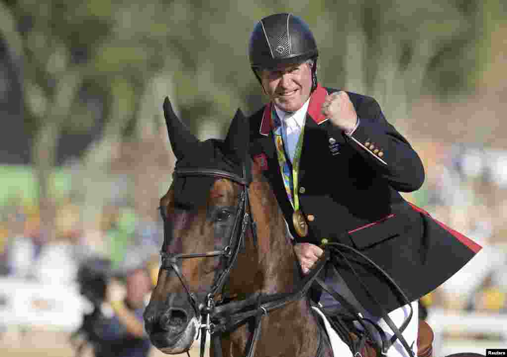 Fifty-eight-year-old Briton Nick Skelton gave older generations a thrill when he rode his horse Big Star to a gold medal win in the individual-jumping equestrian event. He was the oldest gold-medal winner since 1908. 