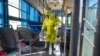  Kyrgyzstan - Bishkek - Disinfection of public transport against coronavirus in Bishkek 
