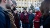 Georgia -- Rally to support poet Zviad Ratiani at Tbilisi City Court. Tbilisi, 29Dec2017