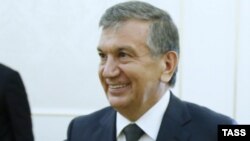 Shavkat Mirziyaev, the front-runner in the Uzbek presidential election (file photo)