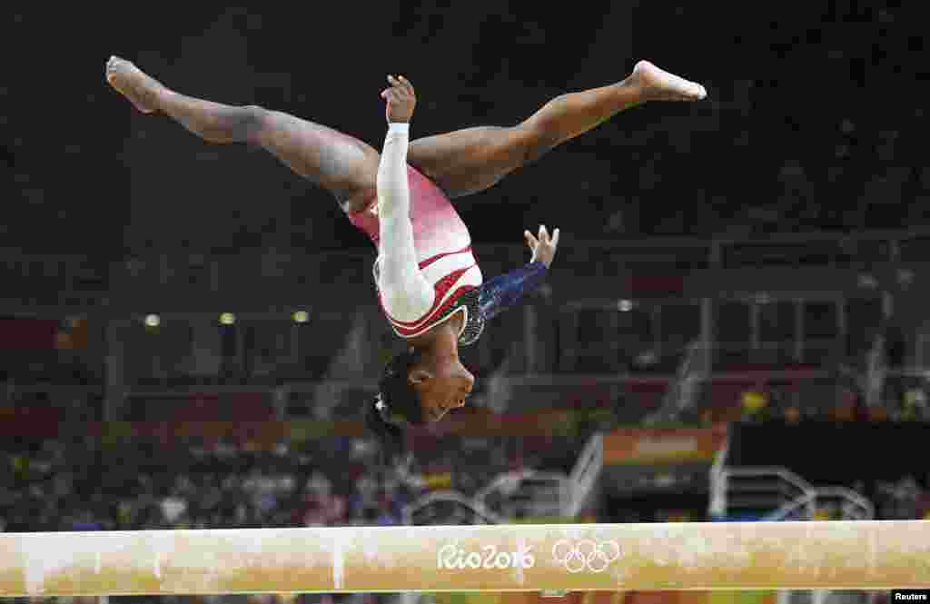 U.S. gymnast Simone Biles, 19, wowed audiences and judges with her dynamic and creative performances -- earning her four gold medals.