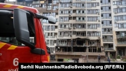 Последствия одной из атак на Киев, архивное фото 