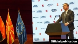 Претседателот на ВМРО-ДПМНЕ Христијан Мицкоски 