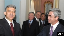 Prezidentlər Gül və Sarkisyan. Yerevan, 6 sentyabr 2008