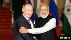Путін і Моді у Нью-Делі, грудень 2021 року