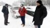 Мигранты из Афганистана и Пакистана в районе пограничного пункта Салла на российско-финской границе