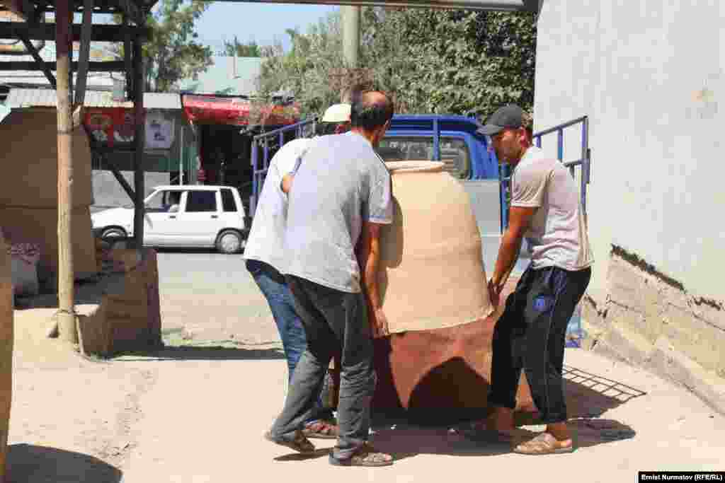 The Nizamov family produces many of their ovens for export to Russia, where they are in demand among Central Asian immigrants. It cost the family about 1,000 rubles ($25) to transport each oven to Russia, where they sell for between 15,000-20,000 rubles ($370-$495).