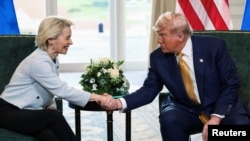 Donald Tramp Ursula Fon der Lyayenlə görüşdə